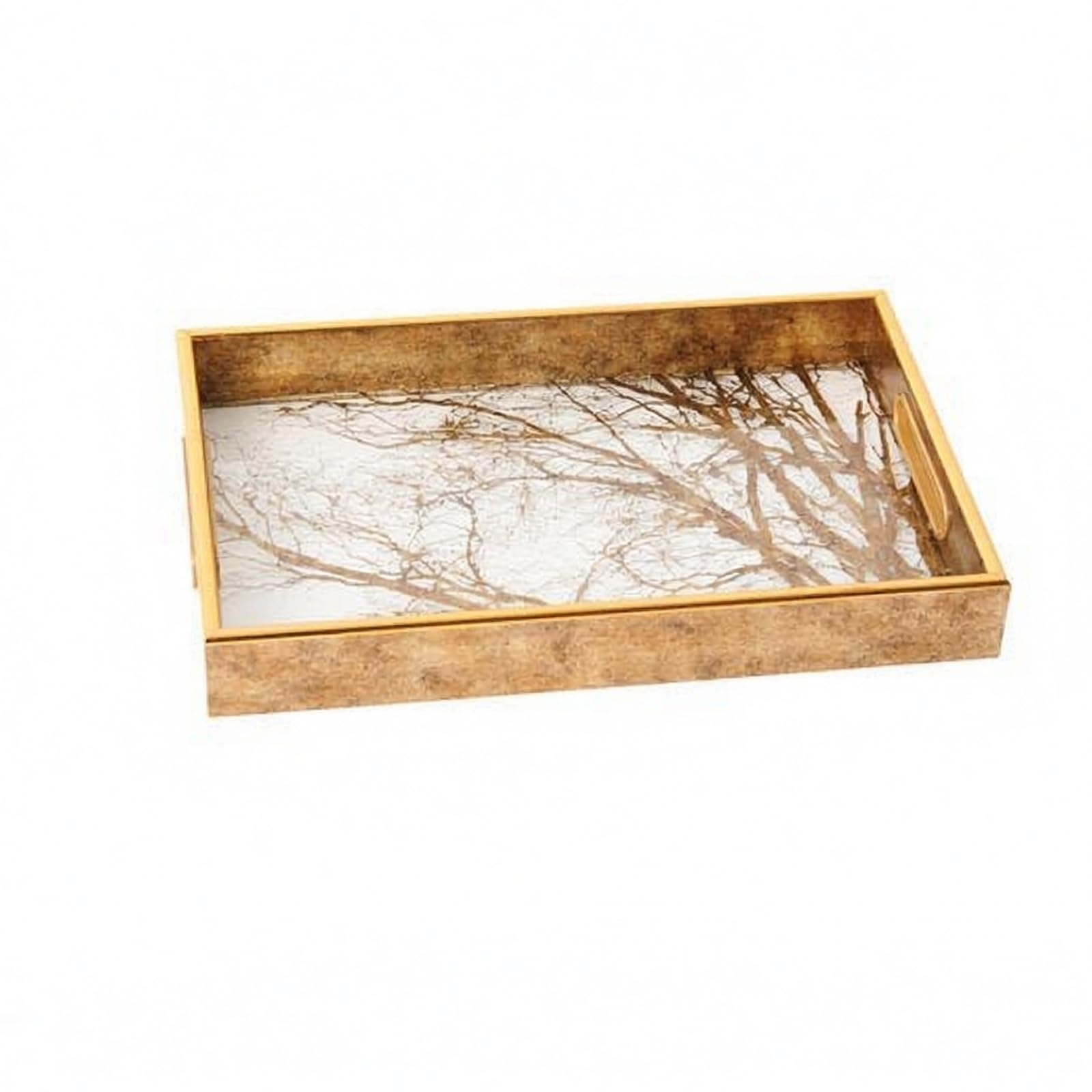 Plateau Rangement Décoratif, 35.5x23.5x4.5cm, Branches Denses