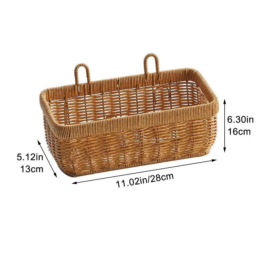 Amazon.co.jp: 吊り下げバスケット 籐 かご 壁掛け用 収納かご 丸洗い