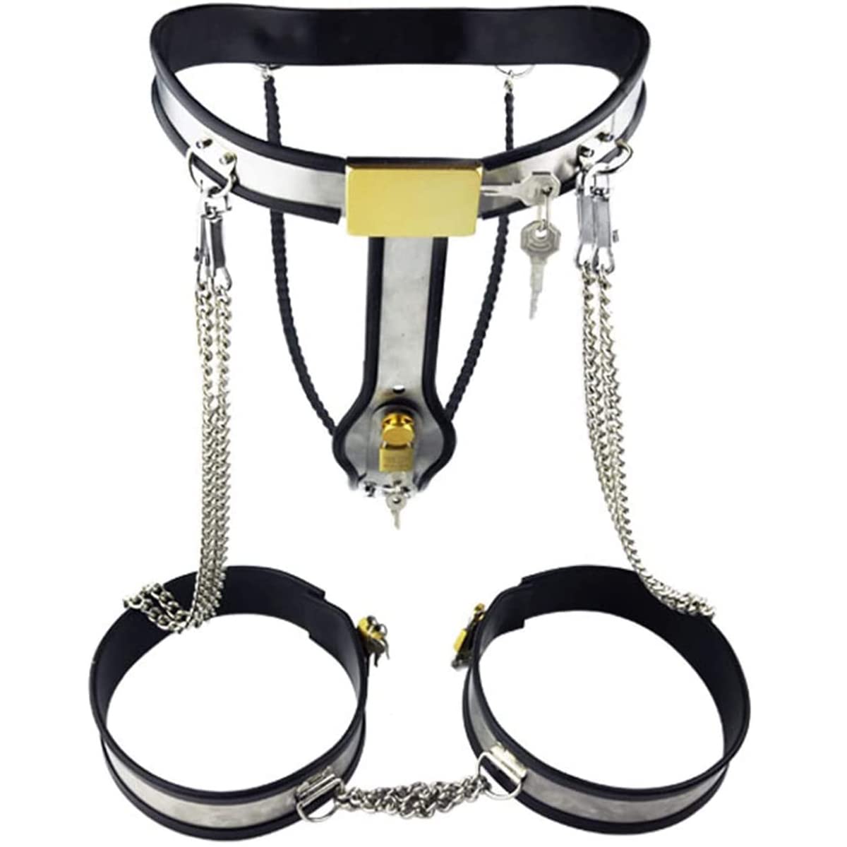 AAKOMA Dispositifs de ceinture de chasteté en acier inoxydable pour femmes