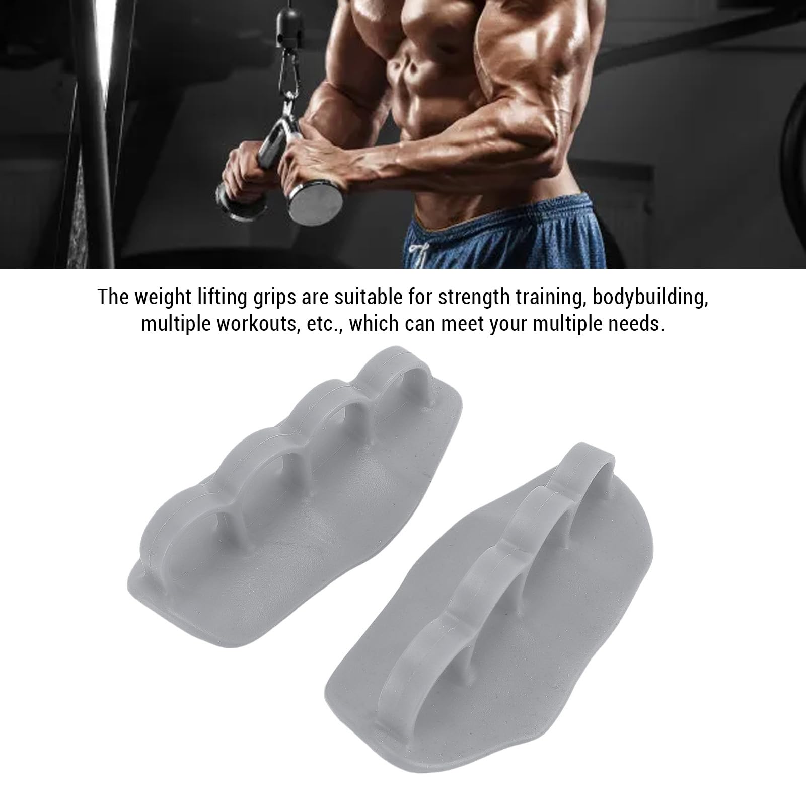 Agarra de Entrenamiento Antideslizante, Agarres de Goma de Goma de Levantamiento de Pesas Multifuncional para Barra y Mancuerna, Ideal para Entrenamiento de Gimnasia, Pull Ups,
