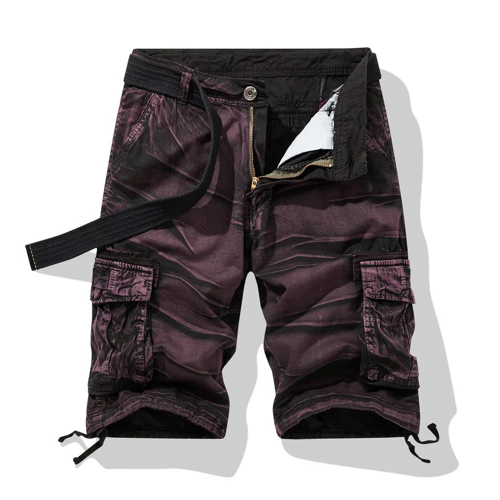 Pantalones cortos de verano para hombre, estilo táctico, estilo militar, de algodón, casuales, sueltos, sin cinturón