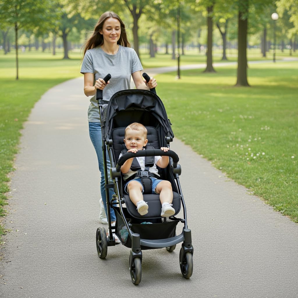 2PCS Stroller Help Gloves Handle Cover Baby Kid Pushchair Pram Stroller Black