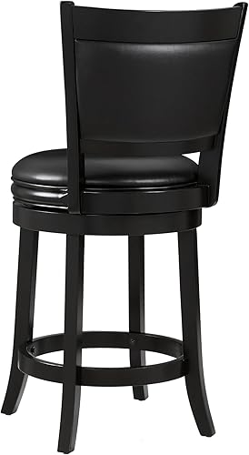 Miniatura 29 de Ball & Cast Taburetes giratorios tapizados para mostrador de cocina, taburetes de bar de 24 pulgadas de altura del asiento, silla de taburete