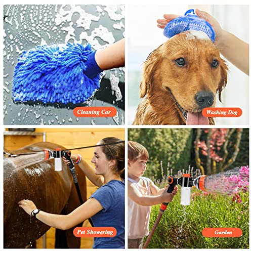 Garden Hose Nozzle High Pressure Dog Sprayer Hose Attachment Pup Jet Car Wash Nozzle With Soap Dispenser Bottle Showering For Pet Car Watering Plants #TOP3