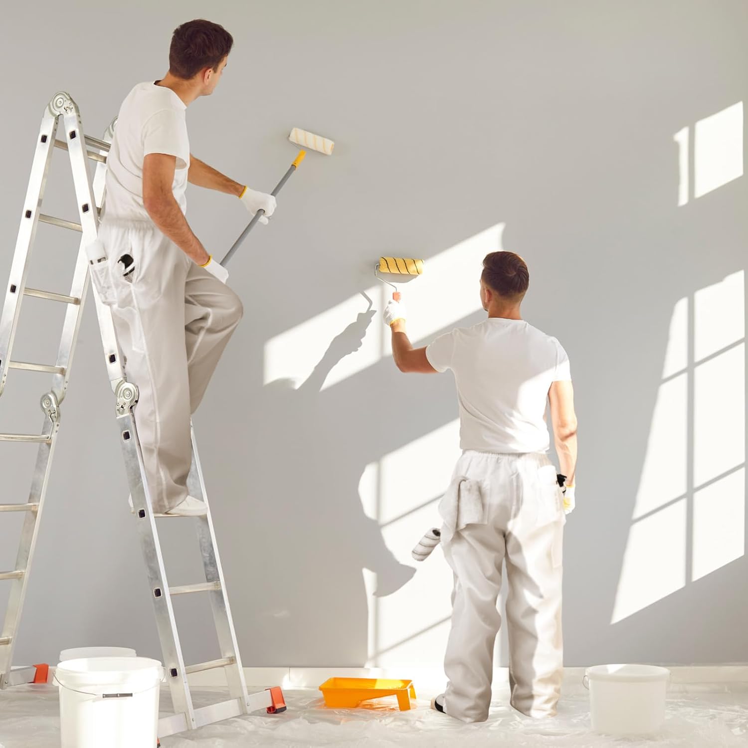 Pullover Painter's Pants with 6 Pockets Plus Hammer Loop Pants for All Types of Men Paint Jobs Lint Free Anti-Static