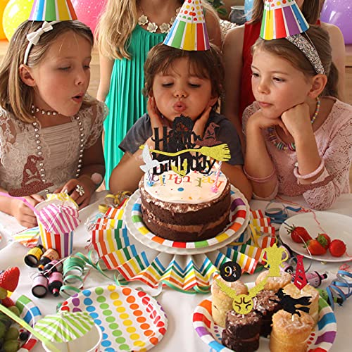 palasasa 31 stuks Black Magical Wizard taartdecoratie taarttopper glitter wizard verjaardag taarten decoratie cupcake… - Image 8