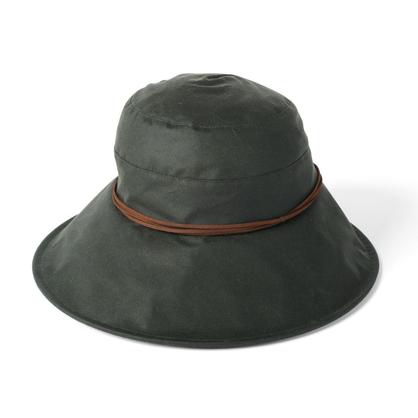 Failsworth Women's Olive Waxed Cotton Wide Brim Cloche (S/M, )
