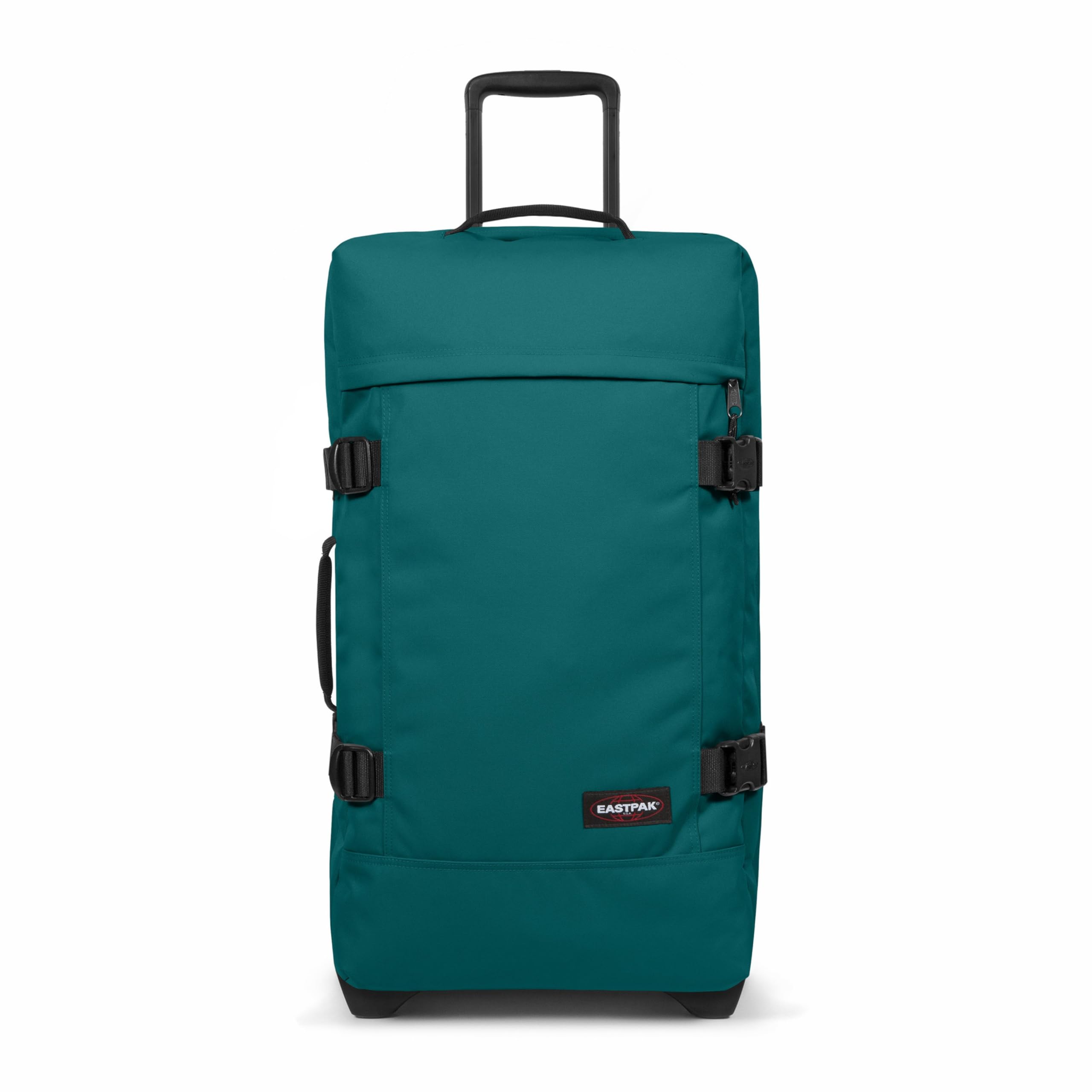 Eastpak Tranverz M Koffer 78L (67 x 35,5 x 30 cm), mittelgroßer Reisekoffer mit Rollen, leichtes Gepäck mit 2 Fächern, Teleskopgriff & TSA-Schloss - PEACOCK GREEN