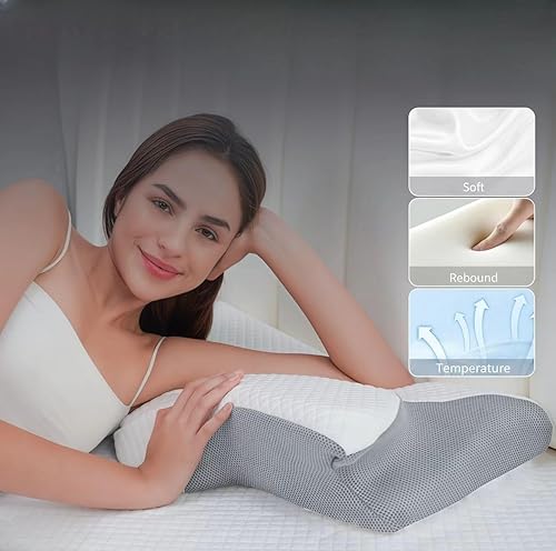 Miniatura 8 de Almohada cervical para la apnea del sueño, almohada cervical para la apnea del sueño, almohadas de espuma viscoelástica de primera calidad para