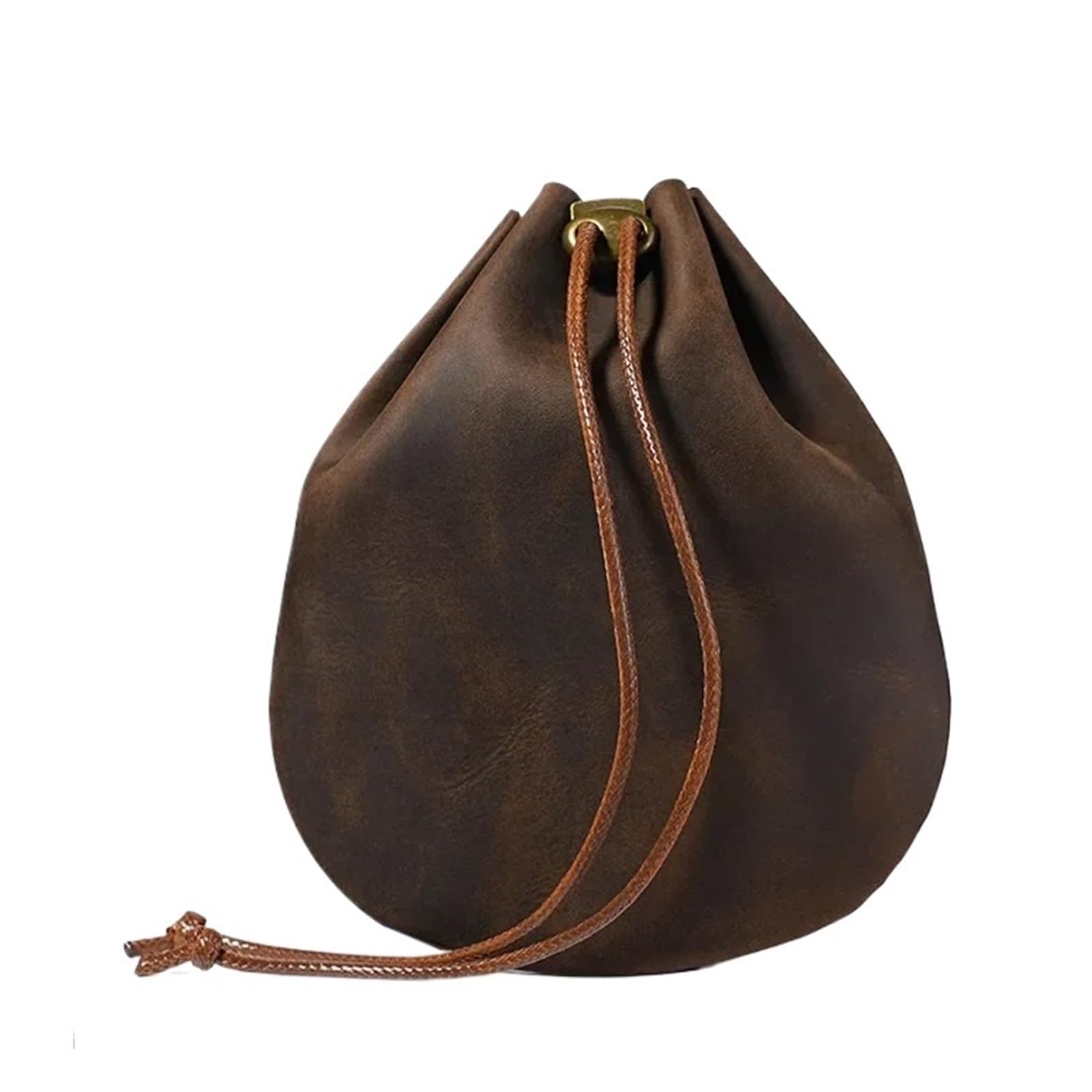 AYWTIUN Leather Drawstring Pouch Medieval Leather Drawstring Pouch Portable Coin Holders Purses Dice Bag Two Size