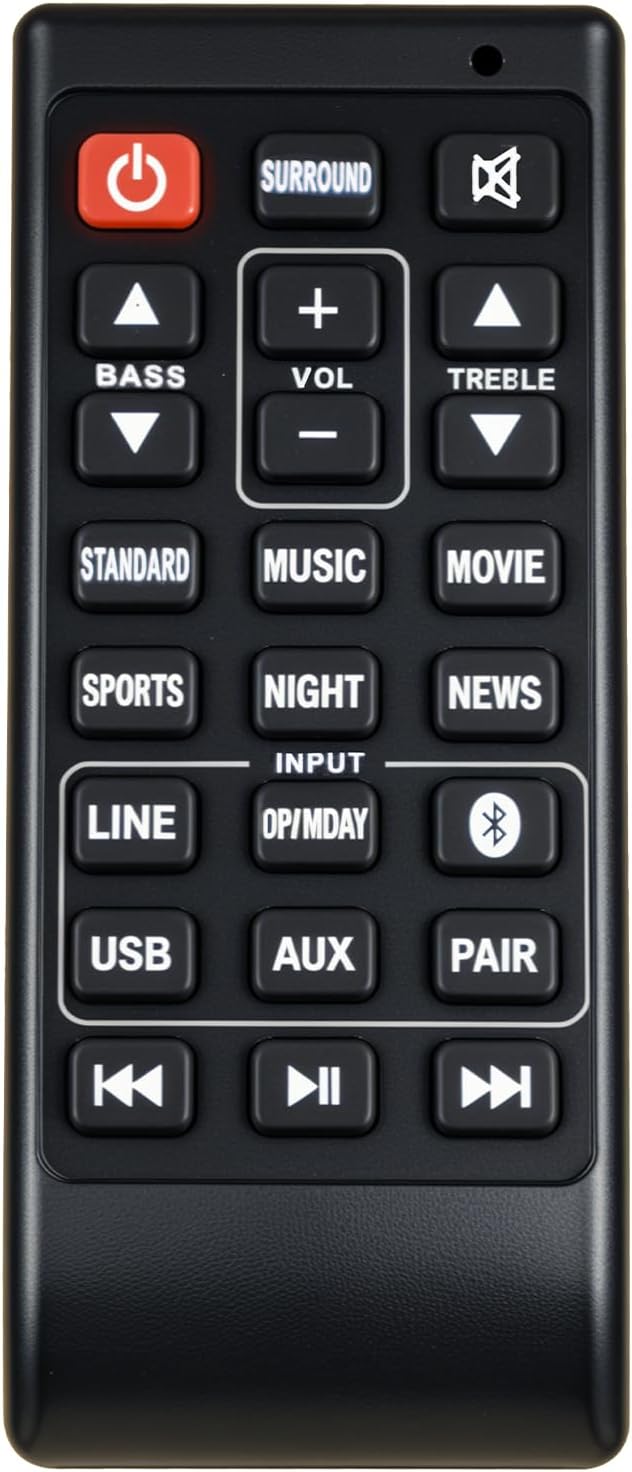 Remote for Sanyo Soundbar NC302UH NC300 NC300UH FWSB426F FWSB426FA NC306UH FWSB405FS FWSB415E A (Not for FWSB415E Non-A Model Refer to WIR113001-FA03)