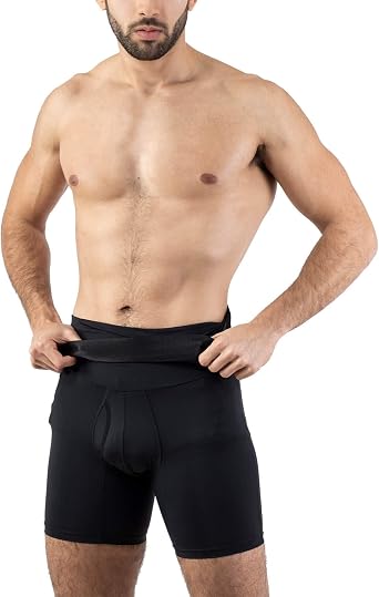 Kewlioo Men's Girdle Compression Shorts with Instant Slimming Effect & Breathable Fabric - High Waist Body Shaper Shorts