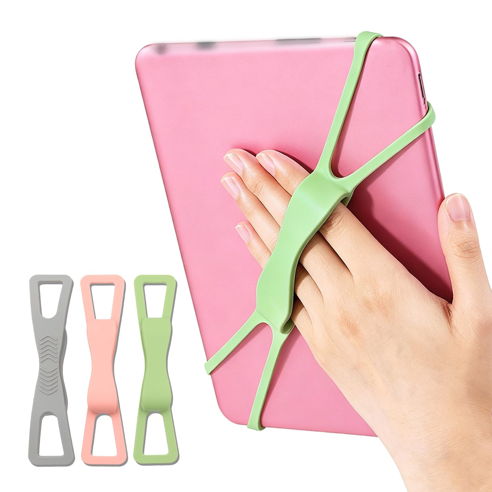 Supporto Universale per Kindle eReaders Tablet, 3 Pezzi Silicone Antiscivolo Cinturino di Presa Compatibile Fire Paperwhite