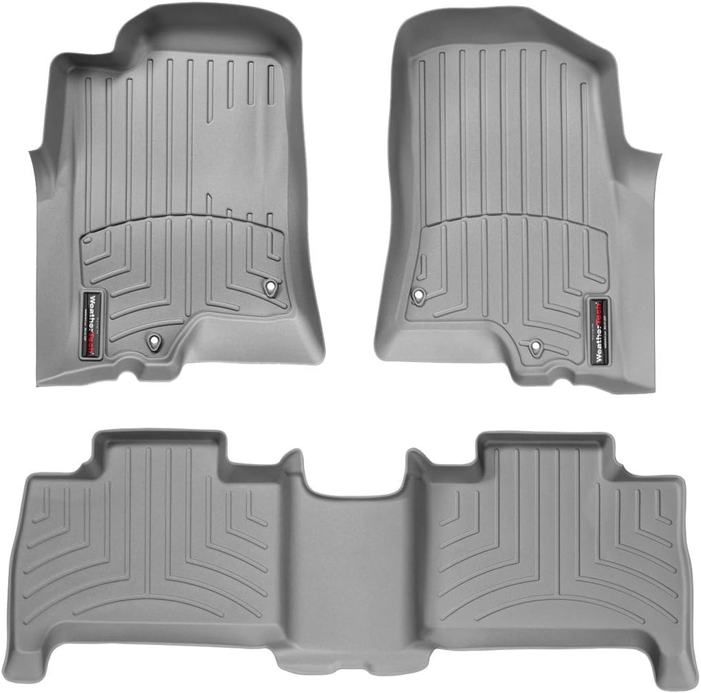 WeatherTech Custom Fit FloorLiners for Hummer H3-1st & 2nd Row (44034-1-2), Black
