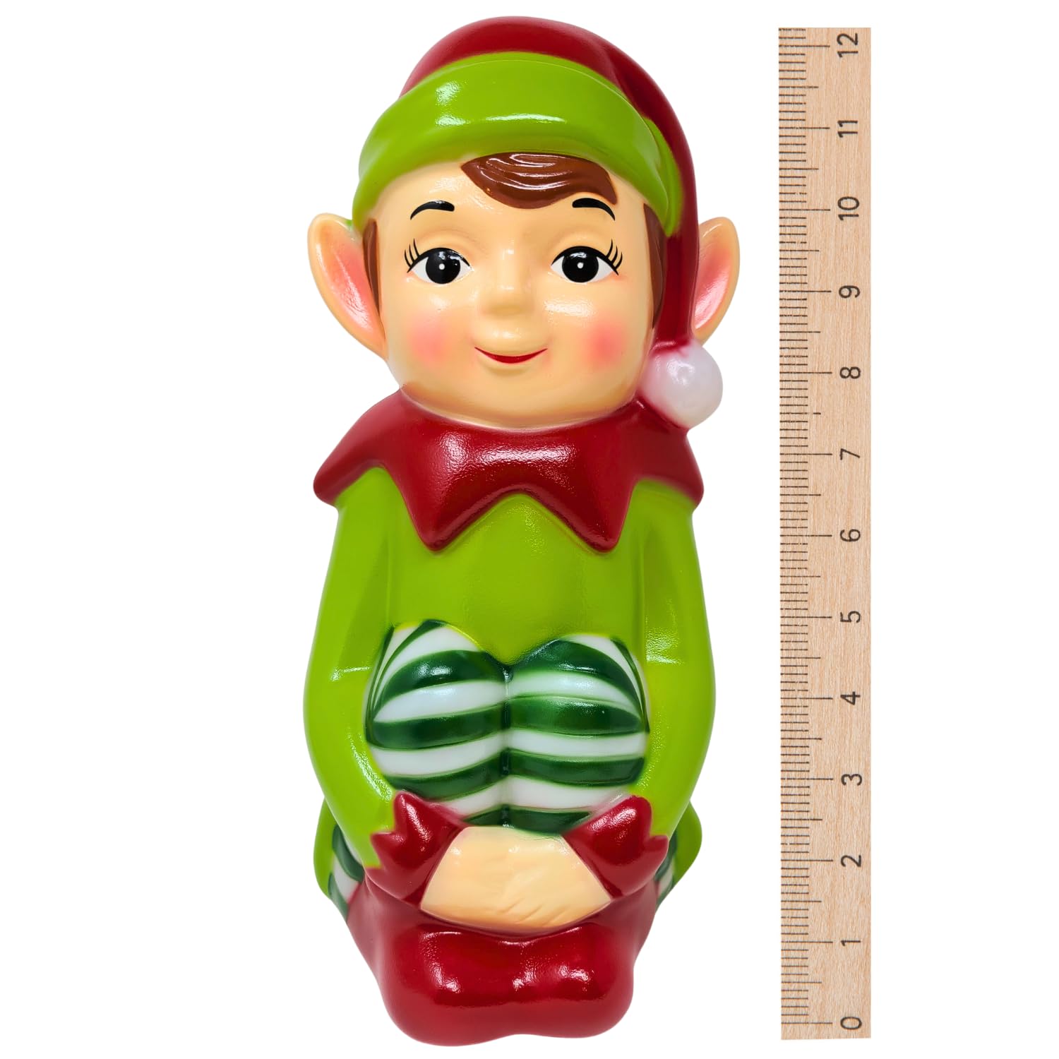 Amazon.com: Mr. Christmas Mini Elf Blow Mold 12 inch Tabletop