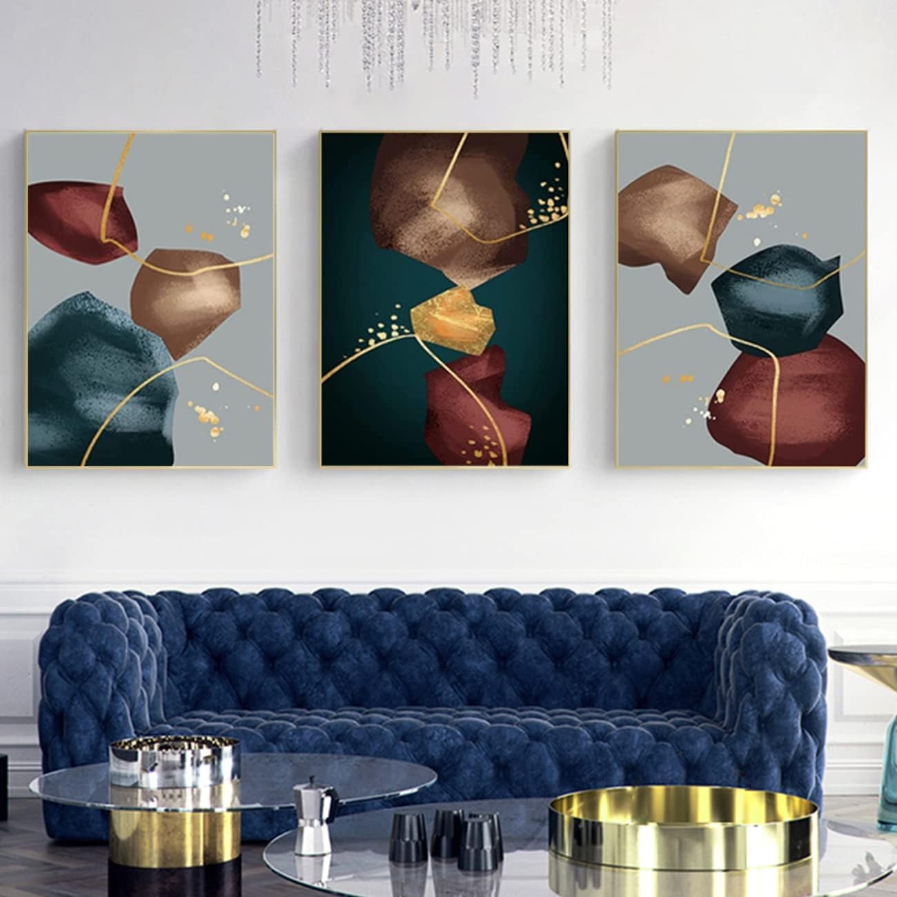 JNAOZI Abstract Line Geometry Pictures, Abstract Botanical Art Poster, Interior Home Decor Wall Art - Image 2