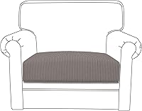 Vista 532 de Easy-Going Fundas Elásticas de 3 Piezas para Cojines de Sofá para Sofá Seccional Izquierdo/Derecho en Forma de L Chaise Lounge Funda de Asiento