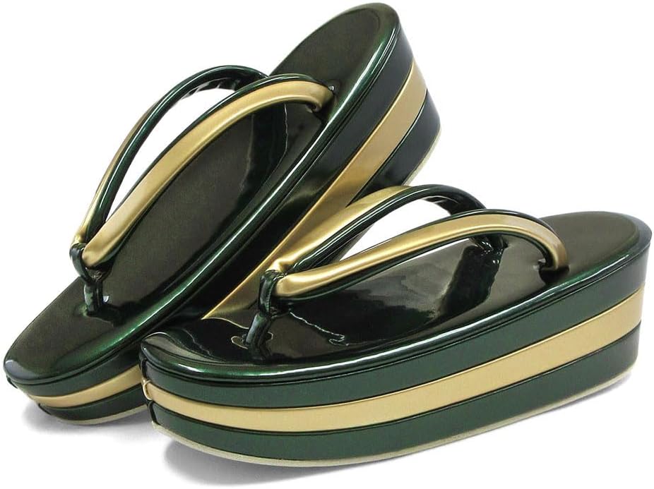 [Kyoto Kashin] 【京都華心】 成人式 振袖 草履 厚底 厚底草履 レディース エナメル バイカラー ツートン シンプル