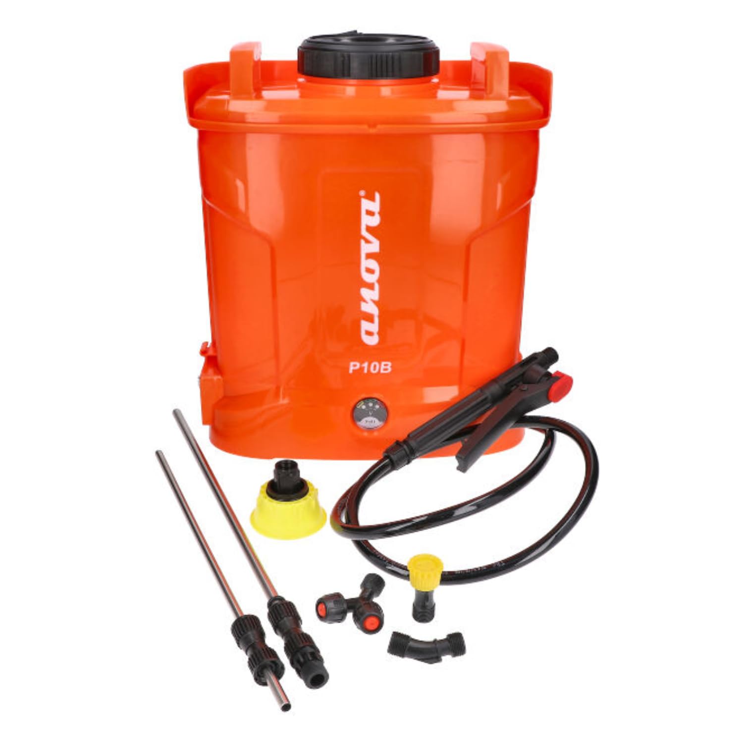 ANOVA P10B | Pulverizador de Mochila a Batería 10 L | Sulfatadora Eléctrica 12V Recargable | Presión Regulable 1,5-4 Bar | 3 Boquillas, Arnés y Cargador | Jardín y Agrícola