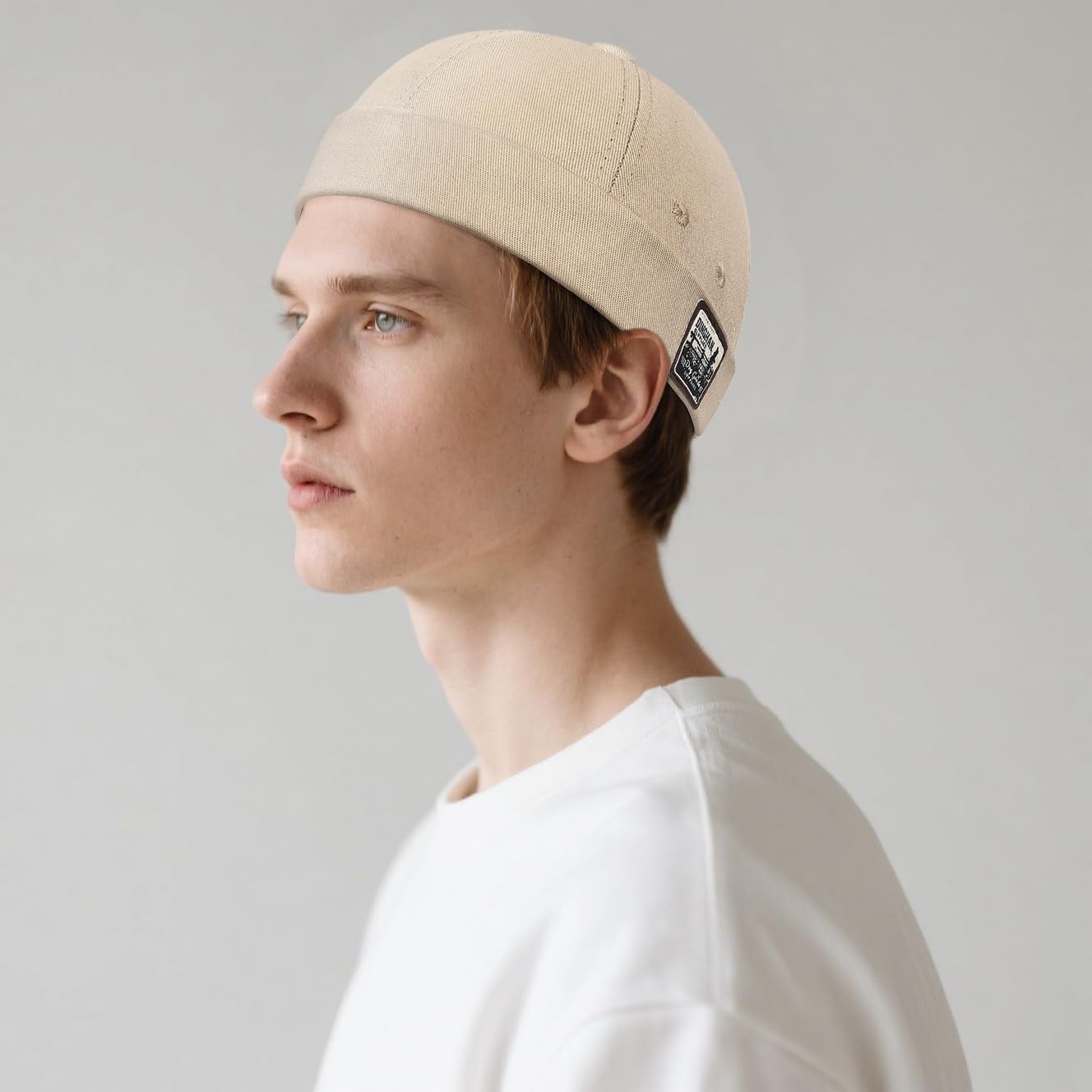 Brimless Docker Cap,Skullcap Beanie, Retro Sailor Hat for Mens Womens - Image 2