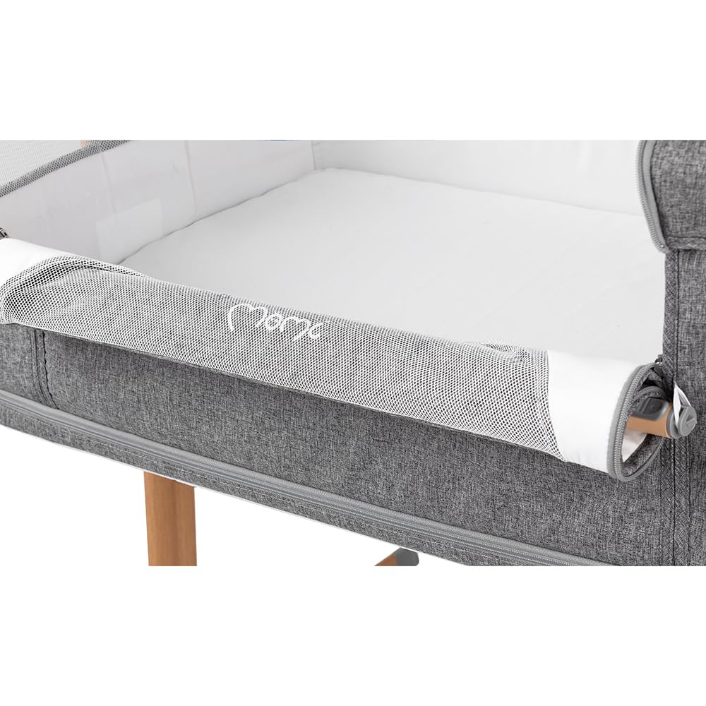 Momi Lit d'enfant Multifonction Smart Bed 4 en 1, lit d'appoint et Parc, jusqu'à 15 kg, réglage hauteur 5 niveaux, avec matelas