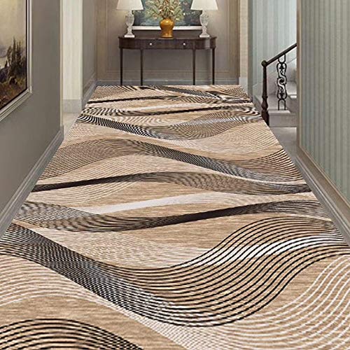 Tapis de passage moderne chic abstrait avec coussin d'usure 3m - 3