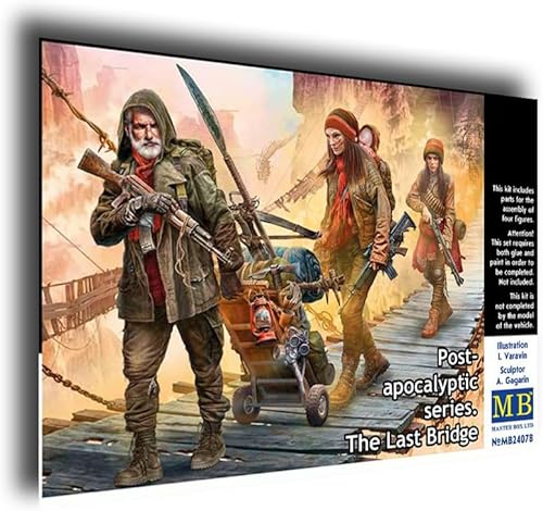 Master Box 24078-1/24 Escala - Serie Pоst-Apocalíptica. El último puente 3 figuras en kit