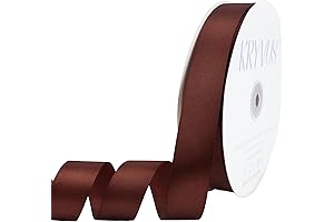 Solid Color Coffee Satin Ribbon 1" X Continuous 100 Yards, Ribbons Perfect Decorations More