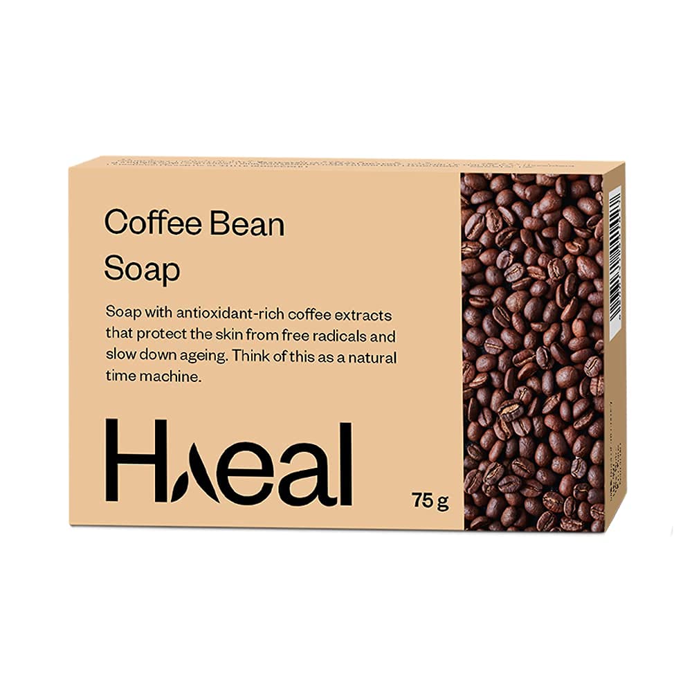 HAEAL Refreshing Coffee Bean Soap (Pack of 5 Bar Soaps), 5 x 75g