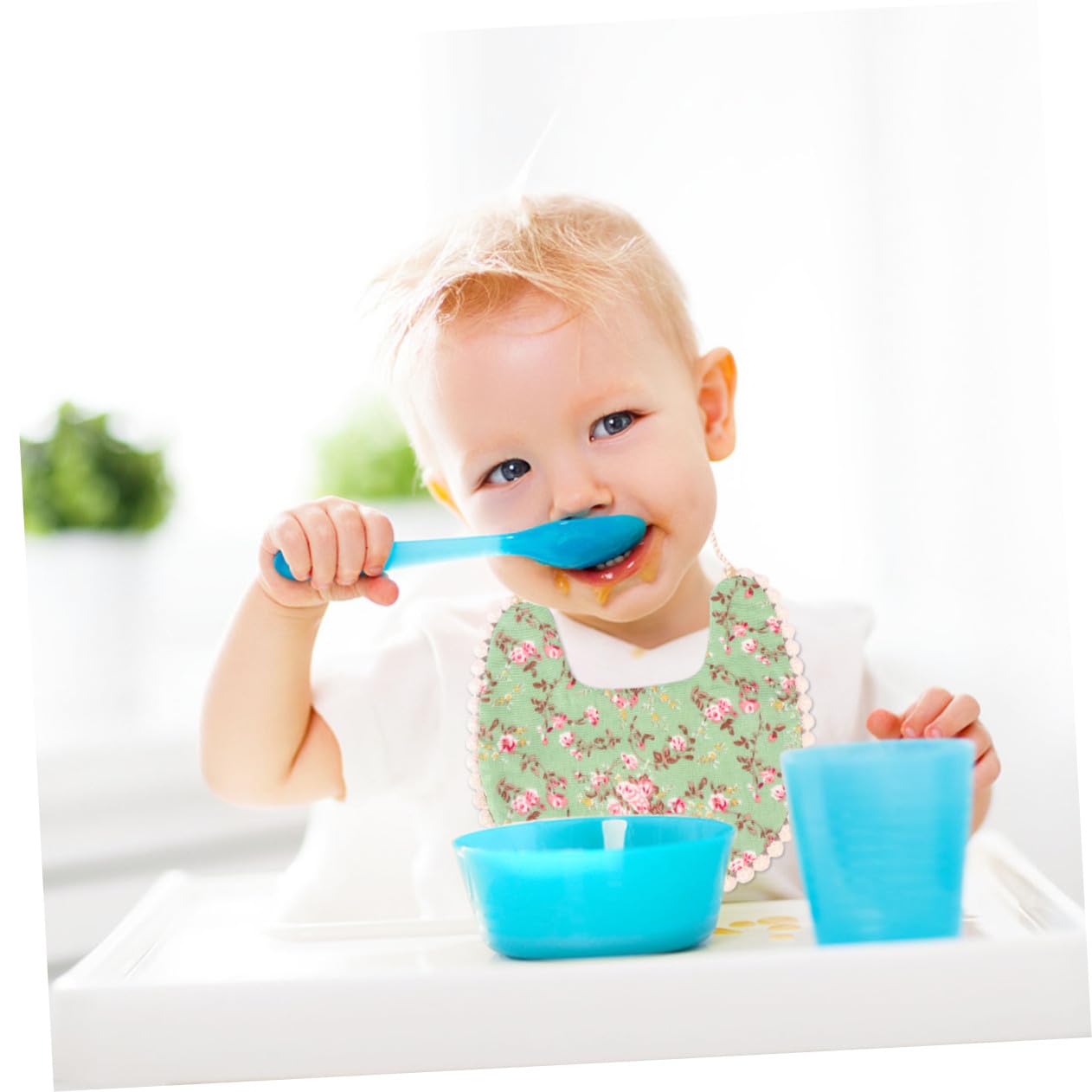 ibasenice 4 Pezzi Bavaglini Unisex Bavaglino Per Bambina Bavaglino Neonato Bavaglino Bava Asciugamano Bavaglino Lavabile Bavaglino Doppio Strato Uomo E Donna Cotone Oltre Il 95%