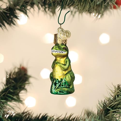 Miniatura 2 de Old World Christmas Gumdrops Mini T-rex - Adorno de cristal soplado para árbol de Navidad