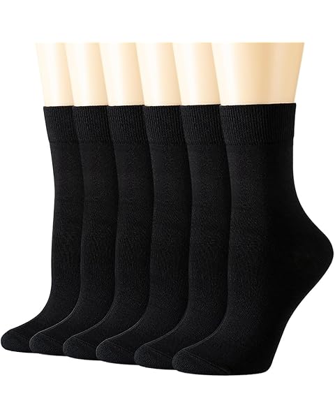 Losa Kute Super Soft Crew Socks Cozy Causal Athletic Socks 6 Pairs
