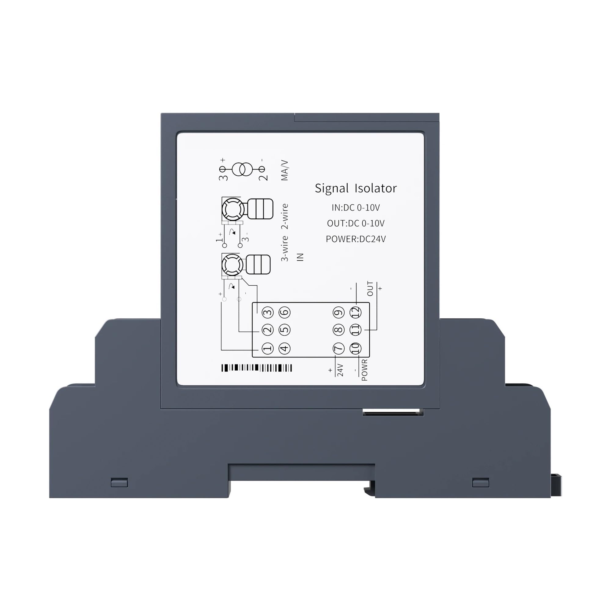Convertitore di Segnale analogico DC24V 4-20mA 0-10mA 0-20mA 0-10V 0-5 1-5V Isolatore di Segnale 1 in 1 out 2 in 2 out Convertitore di Segnale analogico(4-20MA_Output 4-20MA)