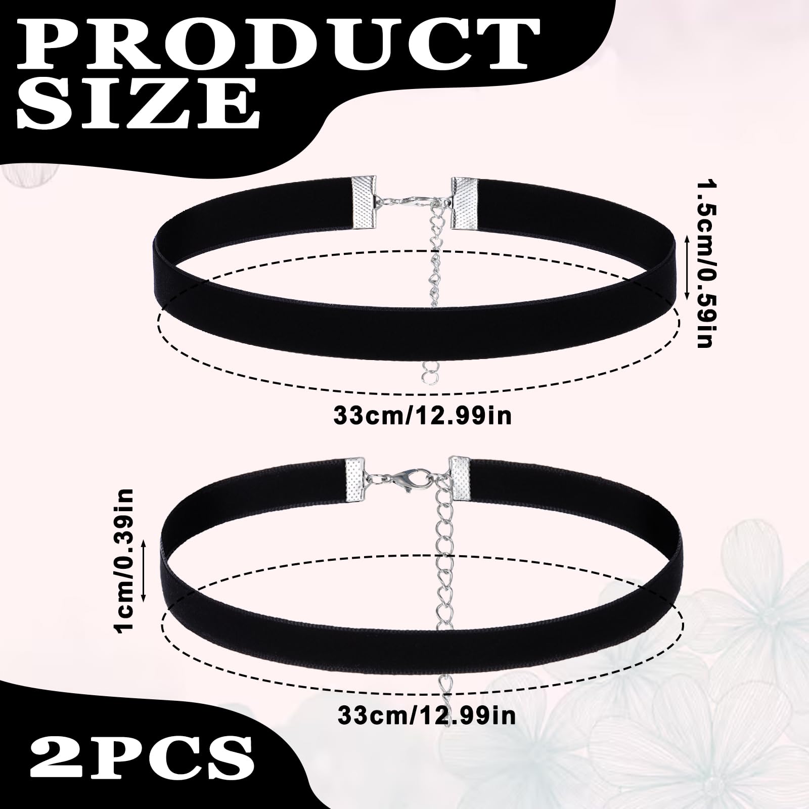 Cobee 5 sztuk czarnych naszyjników typu choker, czarny pasek, naszyjnik dla kobiet i dziewcząt, do tańca, na Halloween, urodziny, imprezę, cosplay
