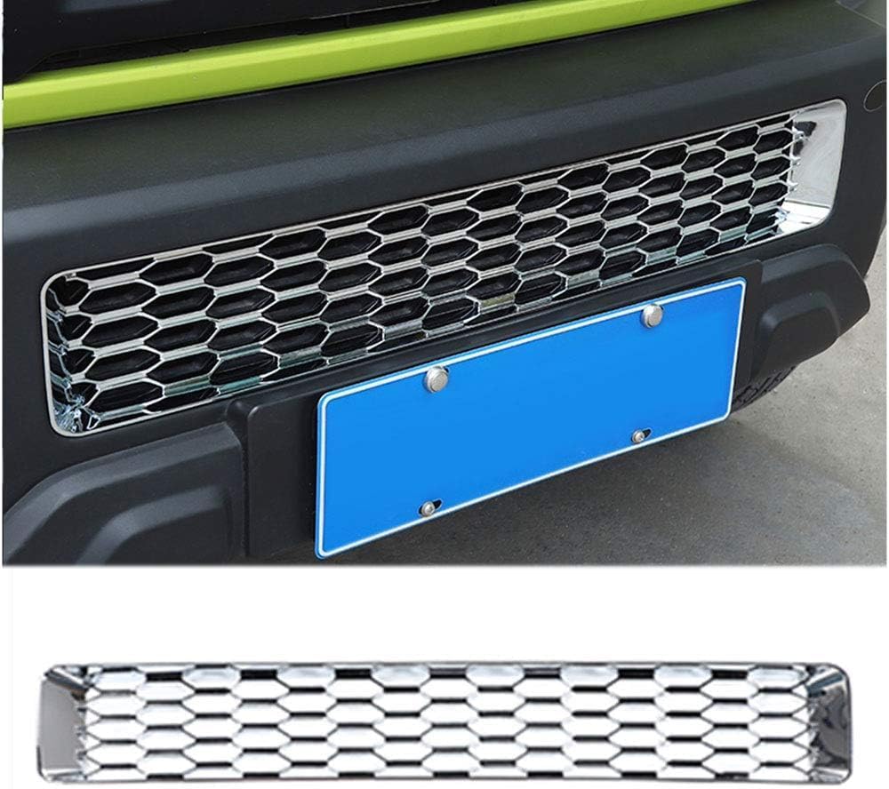 Car Front Bumper Grill for Suzuki Jimny 2019 2020,Car Front Bumper Grille Grill Radiator Mesh Grille Car Accessories Waterproof.,B-Chrome