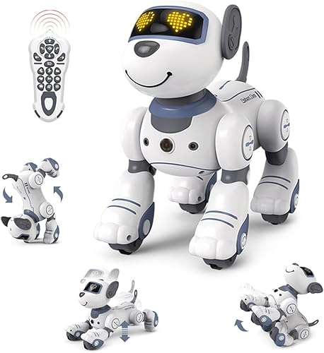 Robot de juguete para perros con control remoto para niños, robot inteligente interactivo programable, con función de canto, baile y caminata, robot