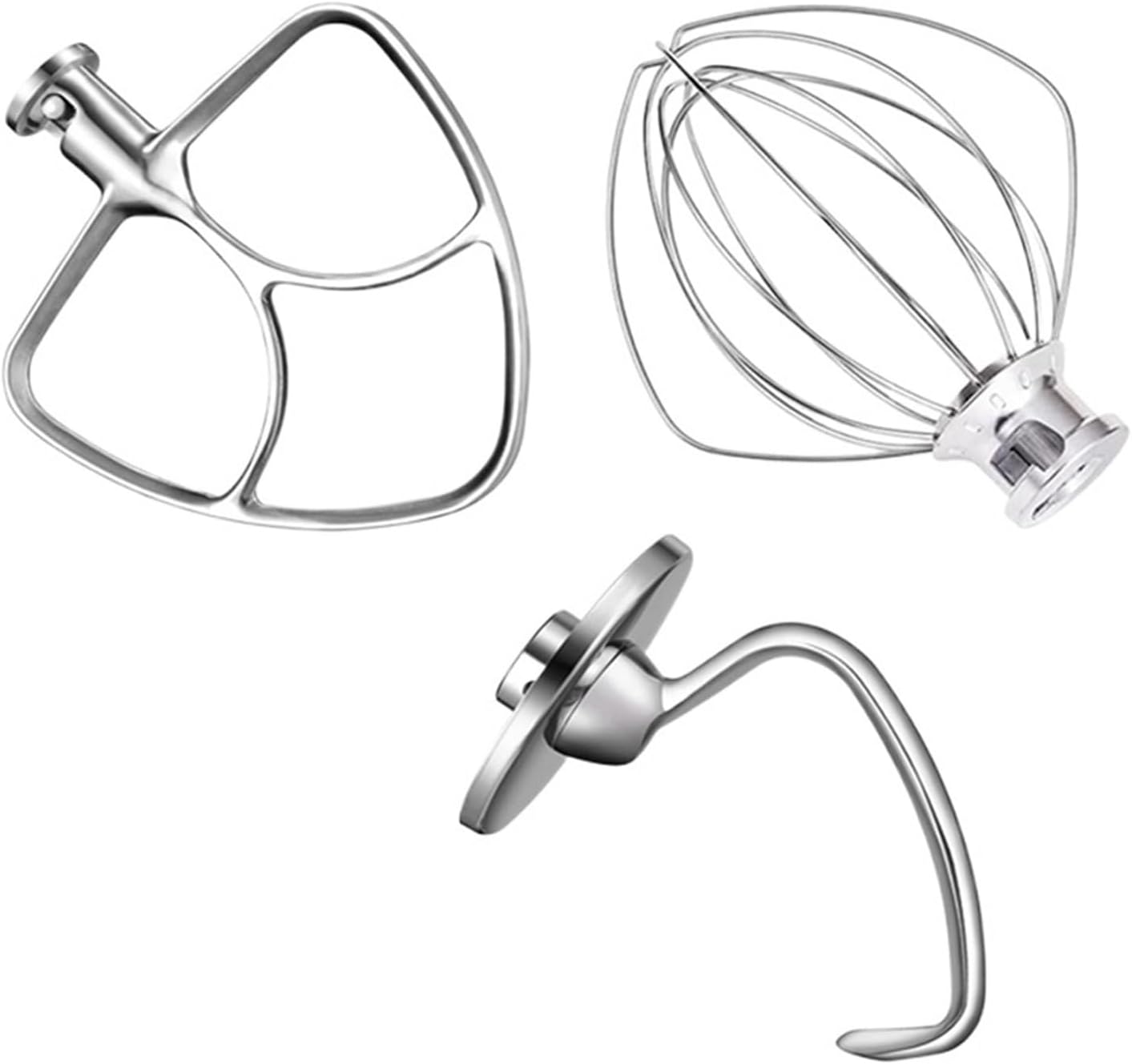 Mixer Aid Attachment Parts Accessories ，Compatible for Kitchenaid 5 Quart Stand Mixer K5WW Wire Whip& 5K7SDH Dough Hook&Mixer Aid Paddle