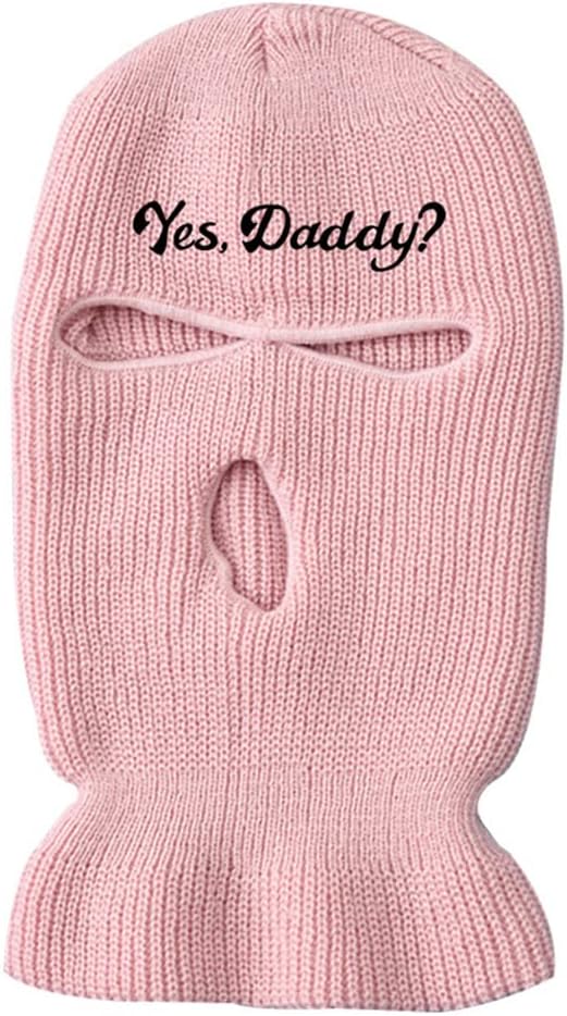 3 Hole Ski Mask Yes Daddy Full Face Balaclava Winter Warmer Outdoor Sports Thermal for Men Women