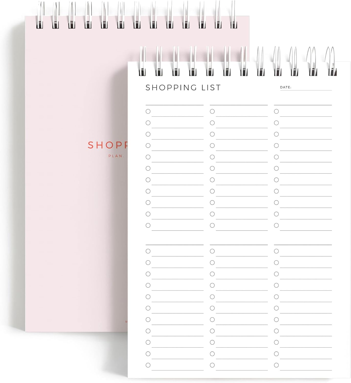 6 Column Shopping List Notepad, Multiple Shopping Lists, A5