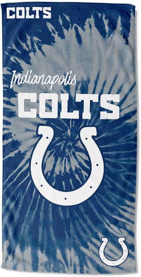 Image of Northwest NFL Indianapolis Colts Unisex-Adult Beach Towel, 30 inch x 60 inch, Psychedelic (Pack of 6)