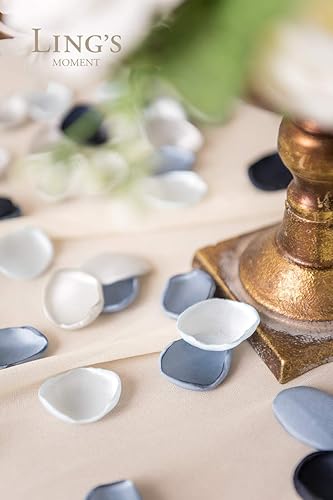 Miniatura 3 de Ling's moment - Pétalos de rosa de seda, color burdeos, azul marino, pétalos de flores para bodas, flores, niñas, centros de mesa, caminos de