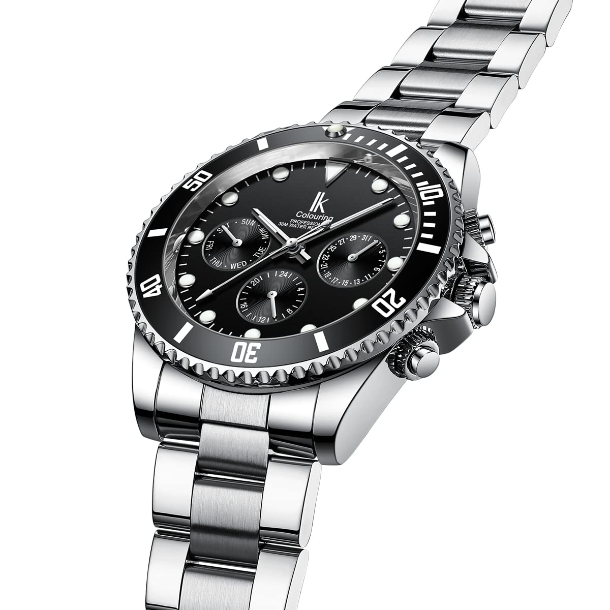 Alienwork IK Orologio Automatico Uomo Donna Classico Cinturino in Metallo