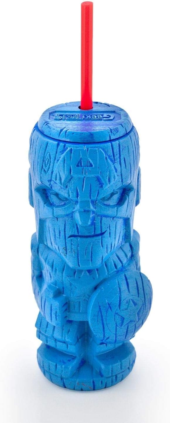 Geeki Tikis Marvel Captain America Tumbler | Official Marvel Collectible Plastic Tiki Style Cup | Holds 19 Ounces - Image 3