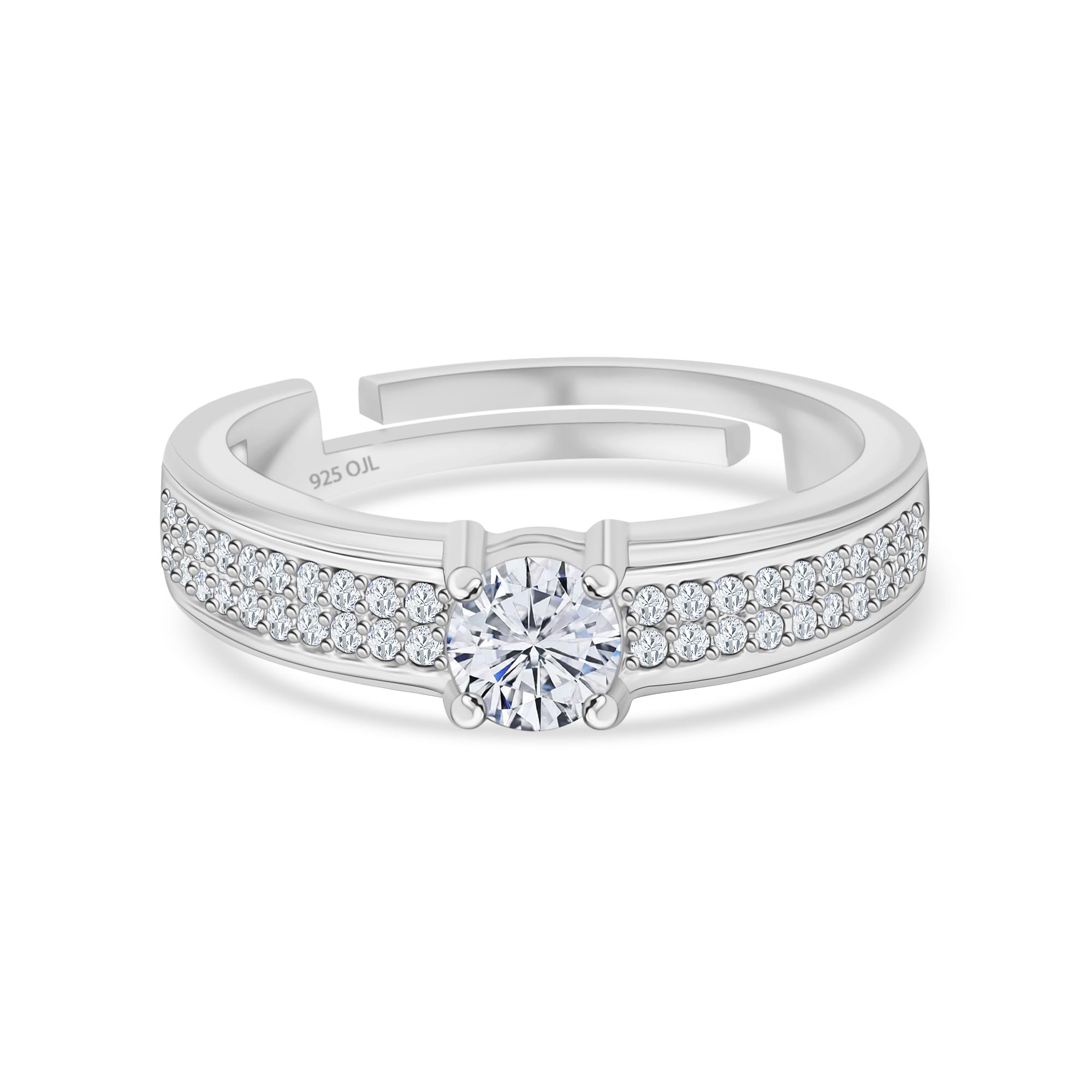 Ornate Jewels 925 Silver 1 Carat American Diamond Solitaire Adjustable Ring for Women and Girls | with Certificate of Authenticity & 925 Stamp | Life-time Warranty* (B0BVRFZLRK) Amazon Price History, Amazon Price Tracker