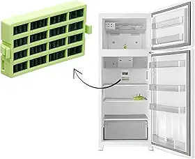 Kit 2 Filtros Antiodor Para Geladeira Consul Bem Estar Compatível CRM45 CRM47 CRM49 CRM50 CRM51 CRM52 CRM55 CRM56 Carvão Ativado Antibacteriano Para Refrigerador