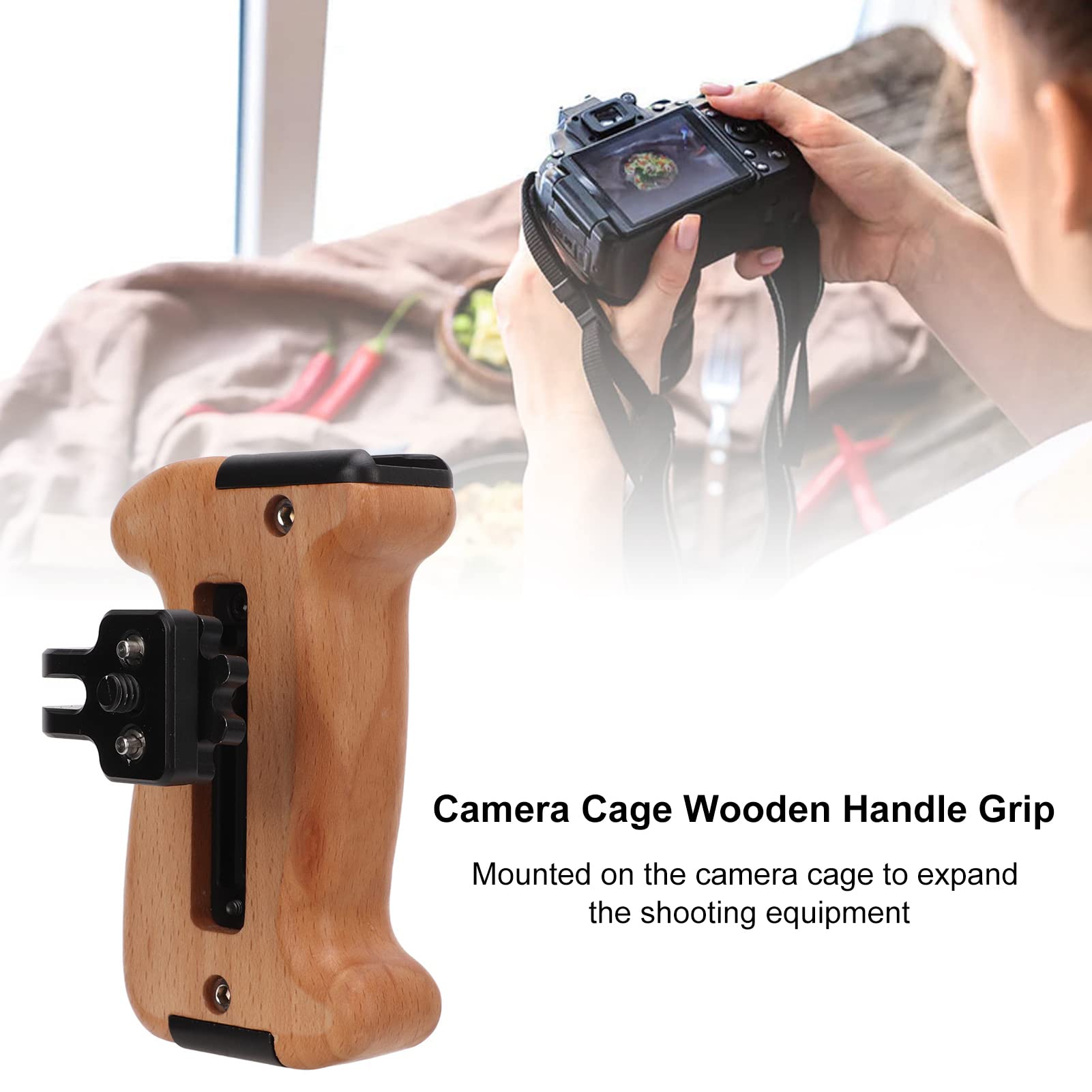 SMALLRIG Poignée Latérale Pour Arca, 36 Mm Réglable De Haut En Bas, Echangeable Sur Le Côté Gauche Ou Droit, Poignée Ergonomique Pour Cages De