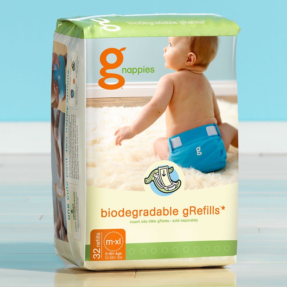 gDiapers Flushable Refills - Medium/Large - 32 Count