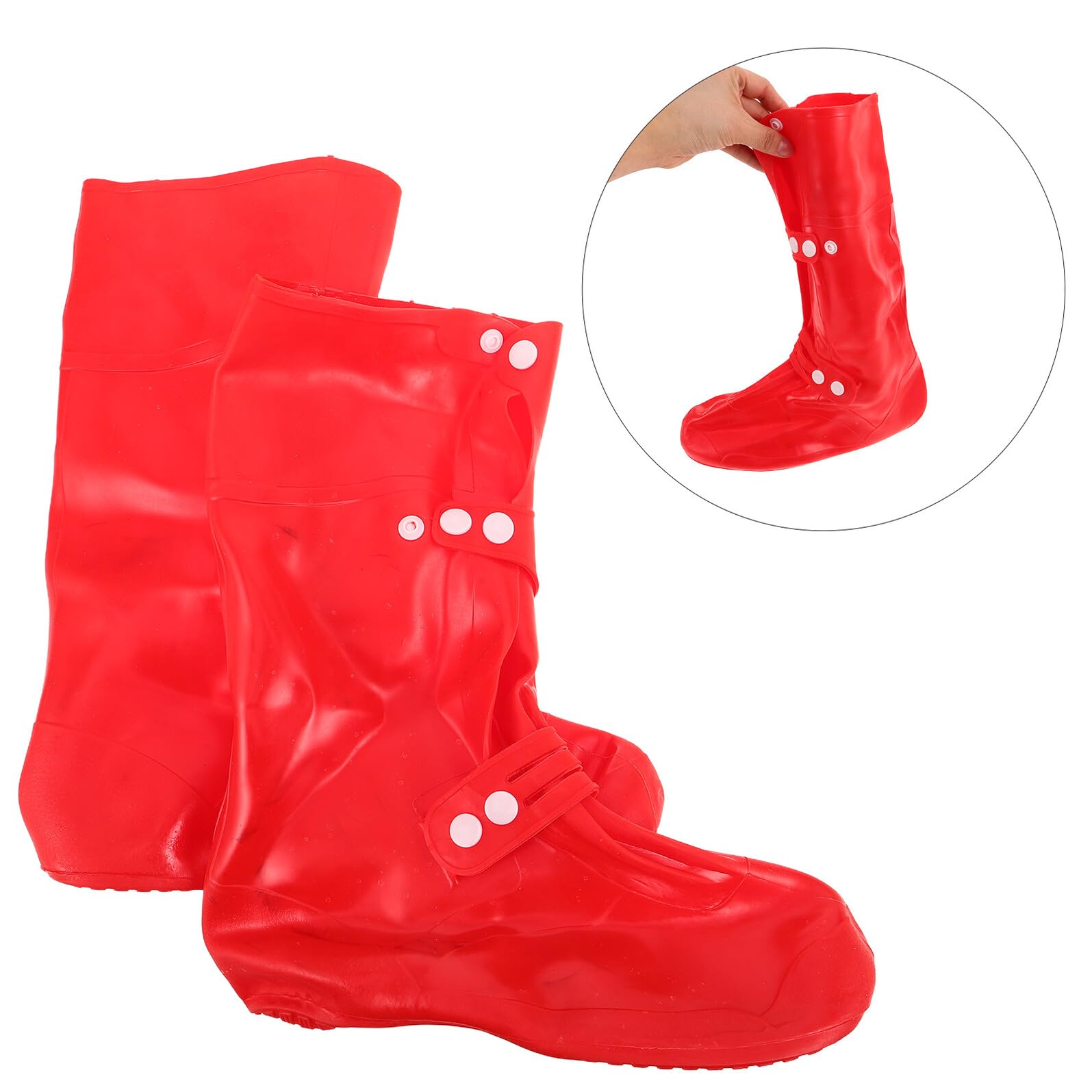 Cabilock Guêtres de Randonnée Imperméables Anti-Sable, Longues Haute Protection en Tissu Résistant, Taille 38-39 Rouge Vif, Couvre-Chaussures Désert pour Camping, Chasse et Trek en Plein