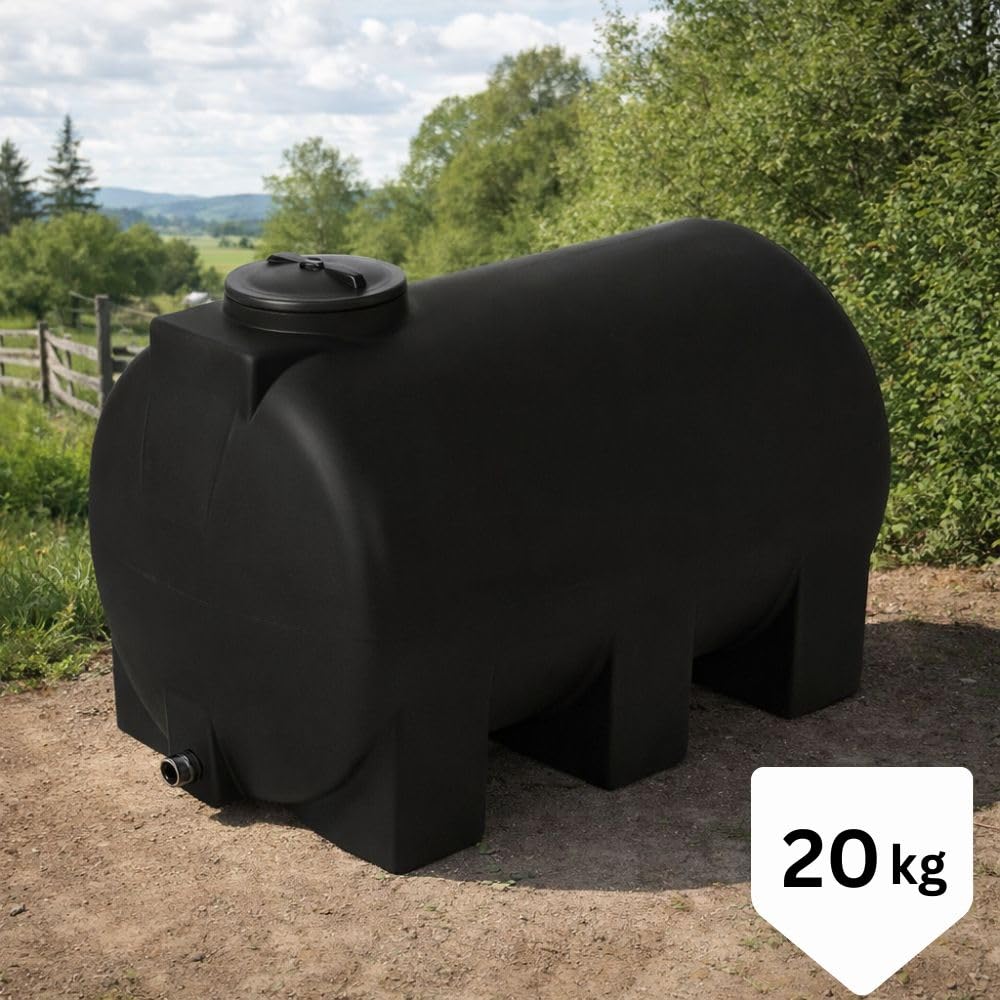 Serbatoio acqua potabile BALKAN ENERGY, cilindrico orizzontale 500 L (nero)