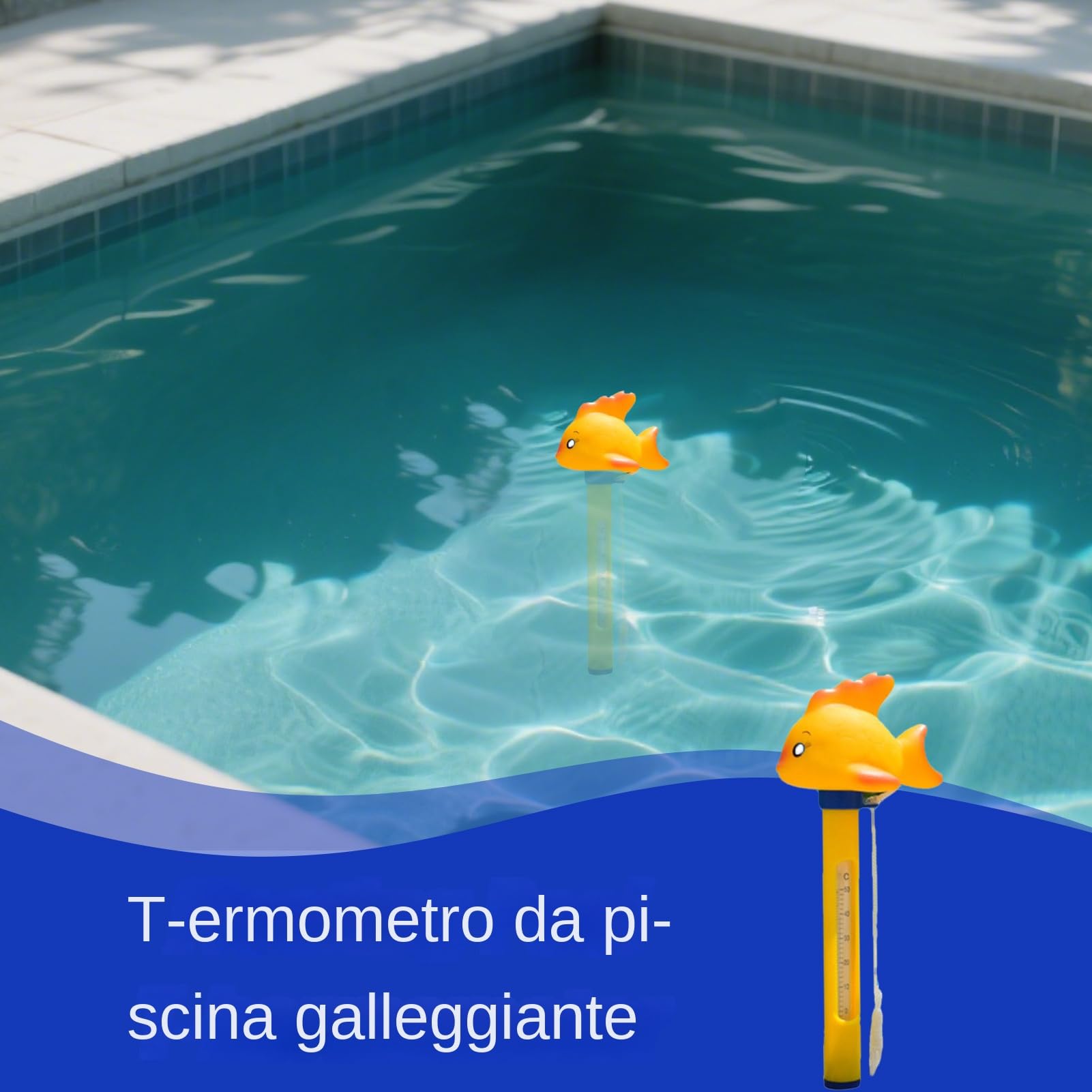 Termometro per Piscina - Termometro Galleggiante Per Acqua | Strumento Di Precisione Facile Da Leggere Per Tutti